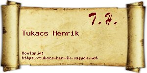 Tukacs Henrik névjegykártya