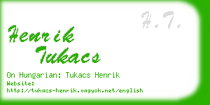 henrik tukacs business card